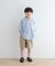『WEB／一部店舗限定サイズ』ロゴ刺繍ストライプシャツ(KIDS)