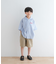 『WEB／一部店舗限定サイズ』ロゴ刺繍ストライプシャツ(KIDS)
