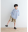 『WEB／一部店舗限定サイズ』ロゴ刺繍ストライプシャツ(KIDS)