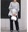FORK&SPOON　アルパカ混クロップドニット
