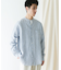 『XLサイズ／WEB限定』シルケットリネンバンドカラーロングスリーブシャツ