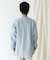 『XLサイズ／WEB限定』シルケットリネンバンドカラーロングスリーブシャツ