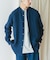 『XLサイズ／WEB限定』シルケットリネンバンドカラーロングスリーブシャツ