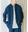 『XLサイズ／WEB限定』シルケットリネンバンドカラーロングスリーブシャツ