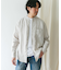 『XLサイズ／WEB限定』シルケットリネンバンドカラーロングスリーブシャツ