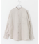 『XLサイズ／WEB限定』シルケットリネンバンドカラーロングスリーブシャツ