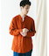 『XLサイズ／WEB限定』シルケットリネンバンドカラーロングスリーブシャツ