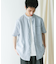 『XLサイズ／WEB限定』シルケットリネン バンドカラーショートスリーブシャツ