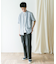 『XLサイズ／WEB限定』シルケットリネン バンドカラーショートスリーブシャツ