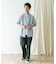『XLサイズ／WEB限定』シルケットリネン バンドカラーショートスリーブシャツ