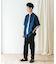 『XLサイズ／WEB限定』シルケットリネン バンドカラーショートスリーブシャツ