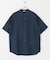 『XLサイズ／WEB限定』シルケットリネン バンドカラーショートスリーブシャツ