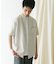 『XLサイズ／WEB限定』シルケットリネン バンドカラーショートスリーブシャツ