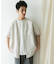 『XLサイズ／WEB限定』シルケットリネン バンドカラーショートスリーブシャツ