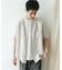 『XLサイズ／WEB限定』シルケットリネン バンドカラーショートスリーブシャツ