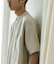 『XLサイズ／WEB限定』シルケットリネン バンドカラーショートスリーブシャツ