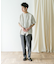 『XLサイズ／WEB限定』シルケットリネン バンドカラーショートスリーブシャツ
