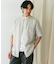 『XLサイズ／WEB限定』シルケットリネン バンドカラーショートスリーブシャツ