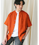 『XLサイズ／WEB限定』シルケットリネン バンドカラーショートスリーブシャツ