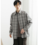 オンブレチェックルーズシャツ