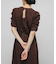 シャーリングスリーブカットワンピース