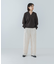 カシミヤ混強縮キーネックニットプルオーバー