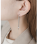 パールラインストーンピアス