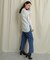 バックスリットストレートワイドパンツ