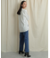 バックスリットストレートワイドパンツ