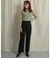 バックスリットストレートワイドパンツ
