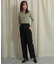 バックスリットストレートワイドパンツ