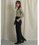 バックスリットストレートワイドパンツ