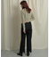 バックスリットストレートワイドパンツ
