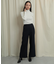 バックスリットストレートワイドパンツ