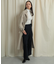 バックスリットストレートワイドパンツ