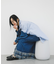 フリンジデニムキャミワンピース