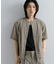Uiscel　4WAYストレッチタックノーカラーシャツ5分袖