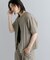 Uiscel　4WAYストレッチタックノーカラーシャツ5分袖