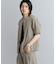 Uiscel　4WAYストレッチタックノーカラーシャツ5分袖