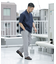 『WEB限定』綿麻ストライプリラックステーパードパンツ