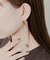 ビジューロングチェーンピアス