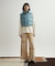 unfil　tie-dyed velour pants