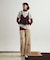 unfil　tie-dyed velour pants