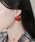 クリアハートピアス