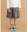 FORK&SPOON　コットンリネンチェックスカート(KIDS)