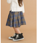 FORK&SPOON　コットンリネンチェックスカート(KIDS)