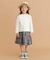 FORK&SPOON　コットンリネンチェックスカート(KIDS)