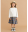 FORK&SPOON　コットンリネンチェックスカート(KIDS)
