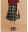 FORK&SPOON　コットンリネンチェックスカート(KIDS)