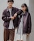 『ユニセックス』ツイルスエードタッチZIPブルゾン